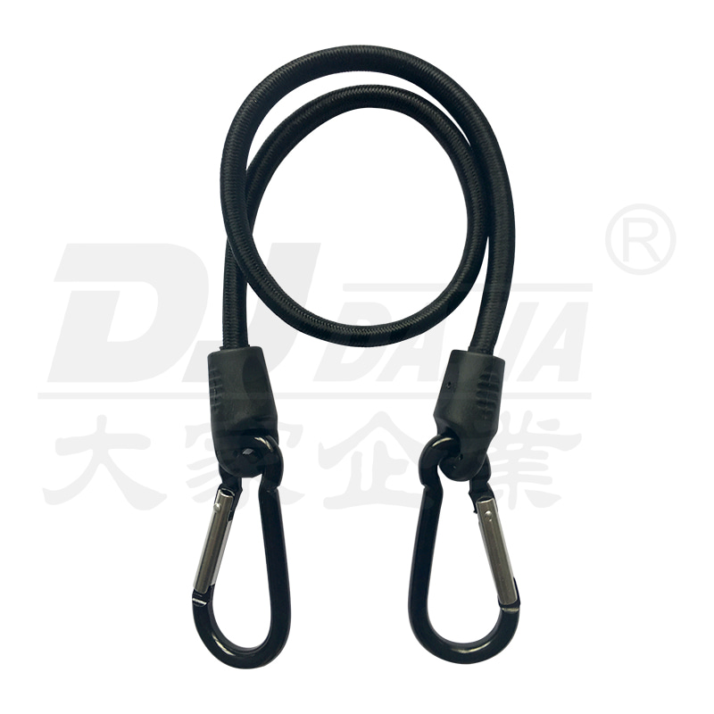 Cordos redondos de bungee com injeção dupla conectam carabiners