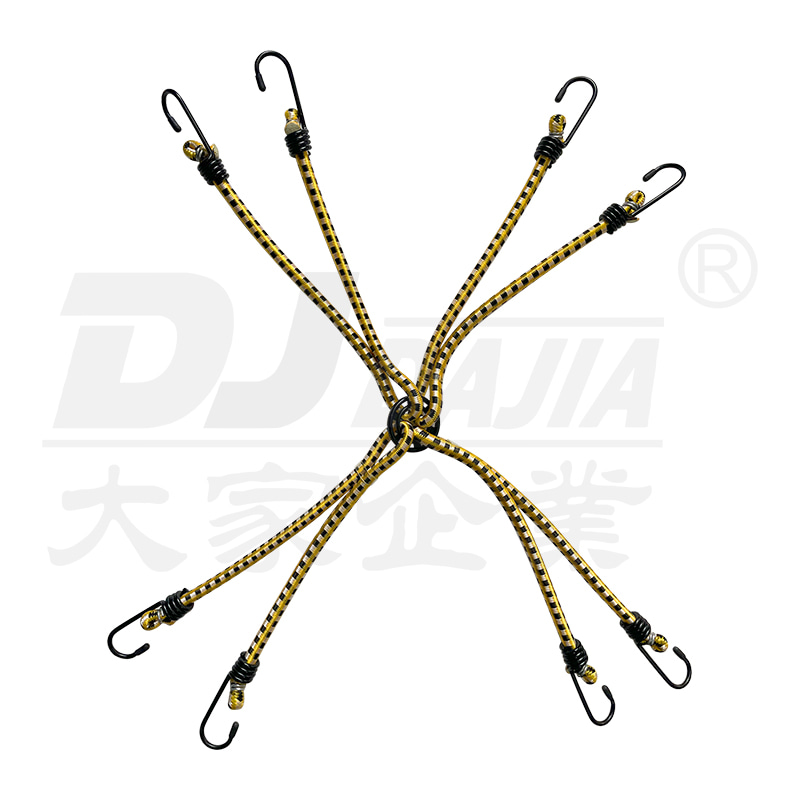 Cordos de bungee planos ajustáveis ​​4 em 1 corda de bungee para bicicleta
