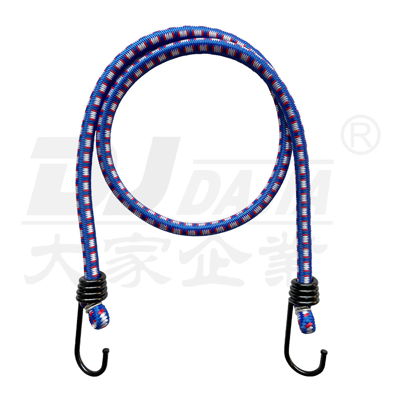 Cordas de bungee de 8 mm com gancho de aço, cordões redondos para bicicleta