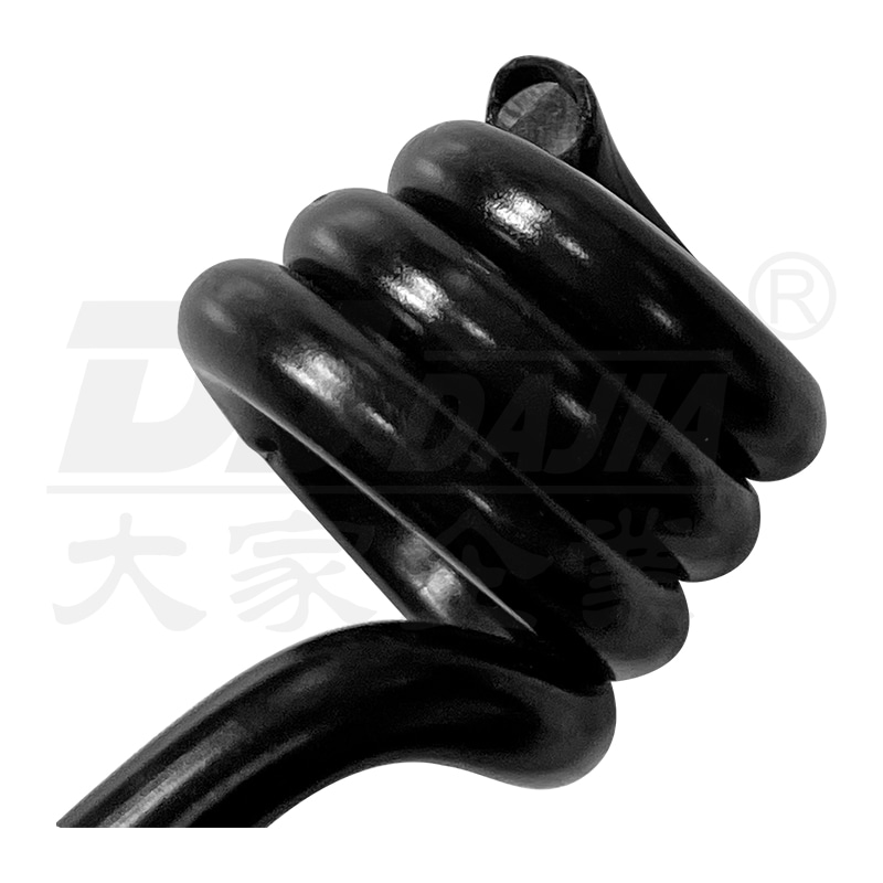 Cordos redondos de bungee com gancho de aço com revestimento de plástico preto