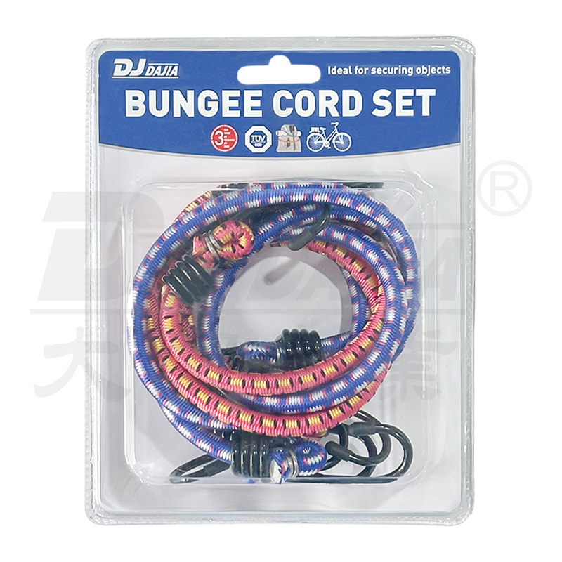 Cordas de bungee de 8 mm com gancho de aço, cordões redondos para bicicleta